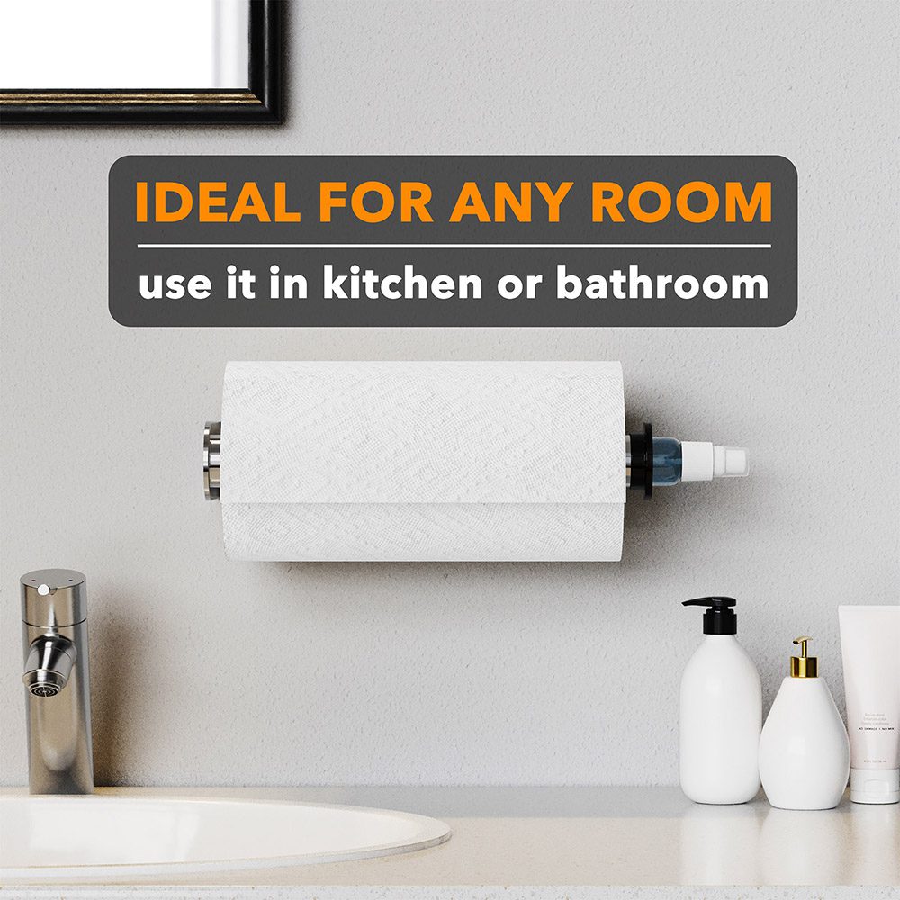 Paper towel holder under cabinet