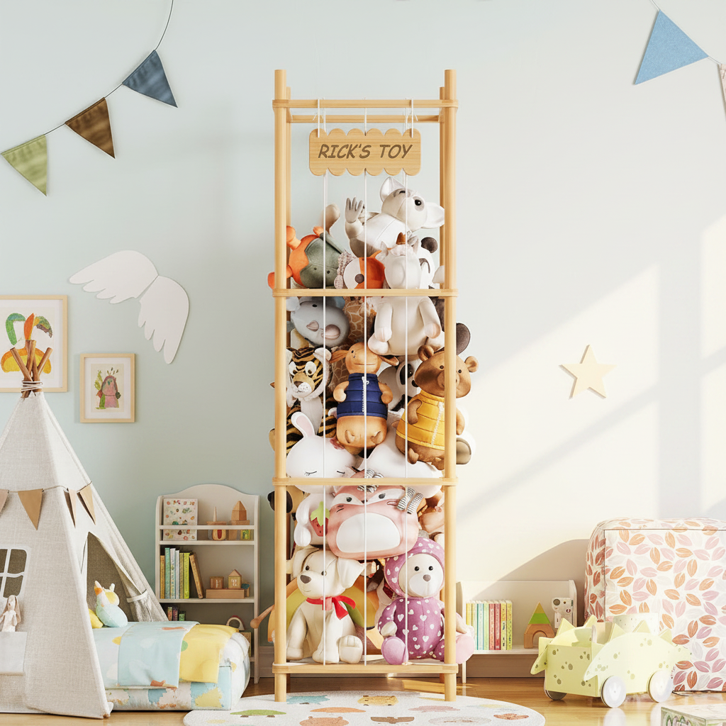 Stuffed Animal Storage Zoo – Spacious Large Plush Toy Organizer for Kids’ Bedrooms