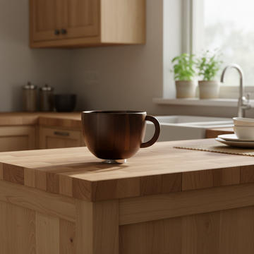 Wooden Bowl with Handle – Premium Acacia Wood Mixing Bowl for Home Baking