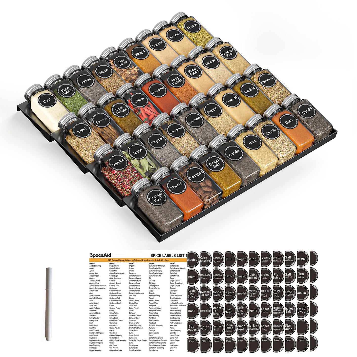 SpaceAid Spice Organizer for Drawer