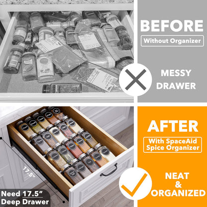 Spice Drawer Storage Organizer