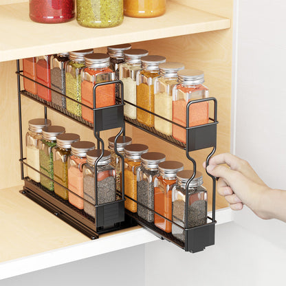 slide out spice rack organizer