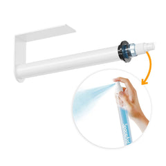 SpaceAid® 2-in-1 SprayNeat Wall Mounted Paper Towel Holder with Spray Bottle Inside Center in White