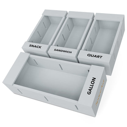SpaceAid gray ziplock bag storage organizer