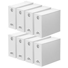 SpaceAid 8 Pack Bed Sheet Storage Organizer Set, White