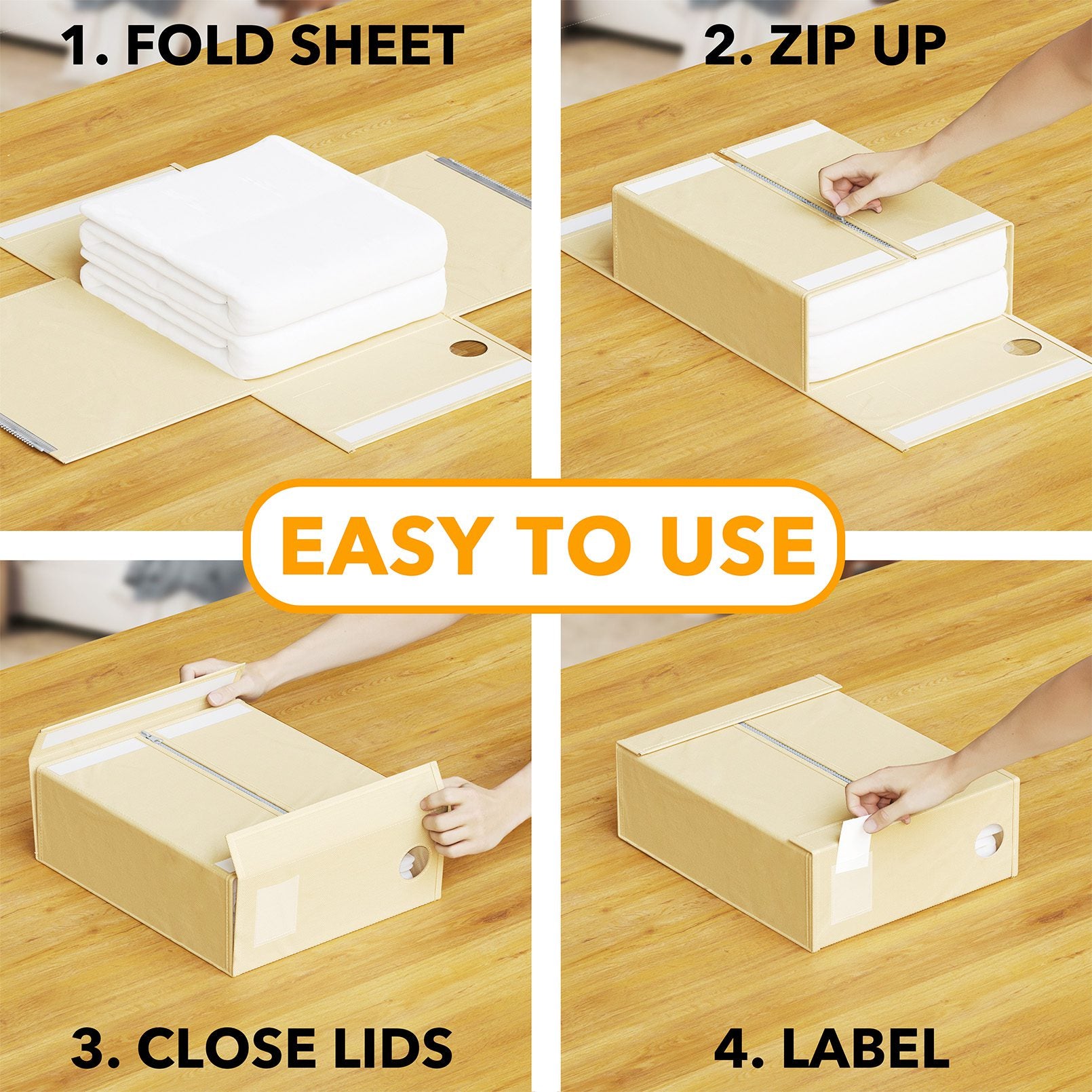 bed sheet closet organizer