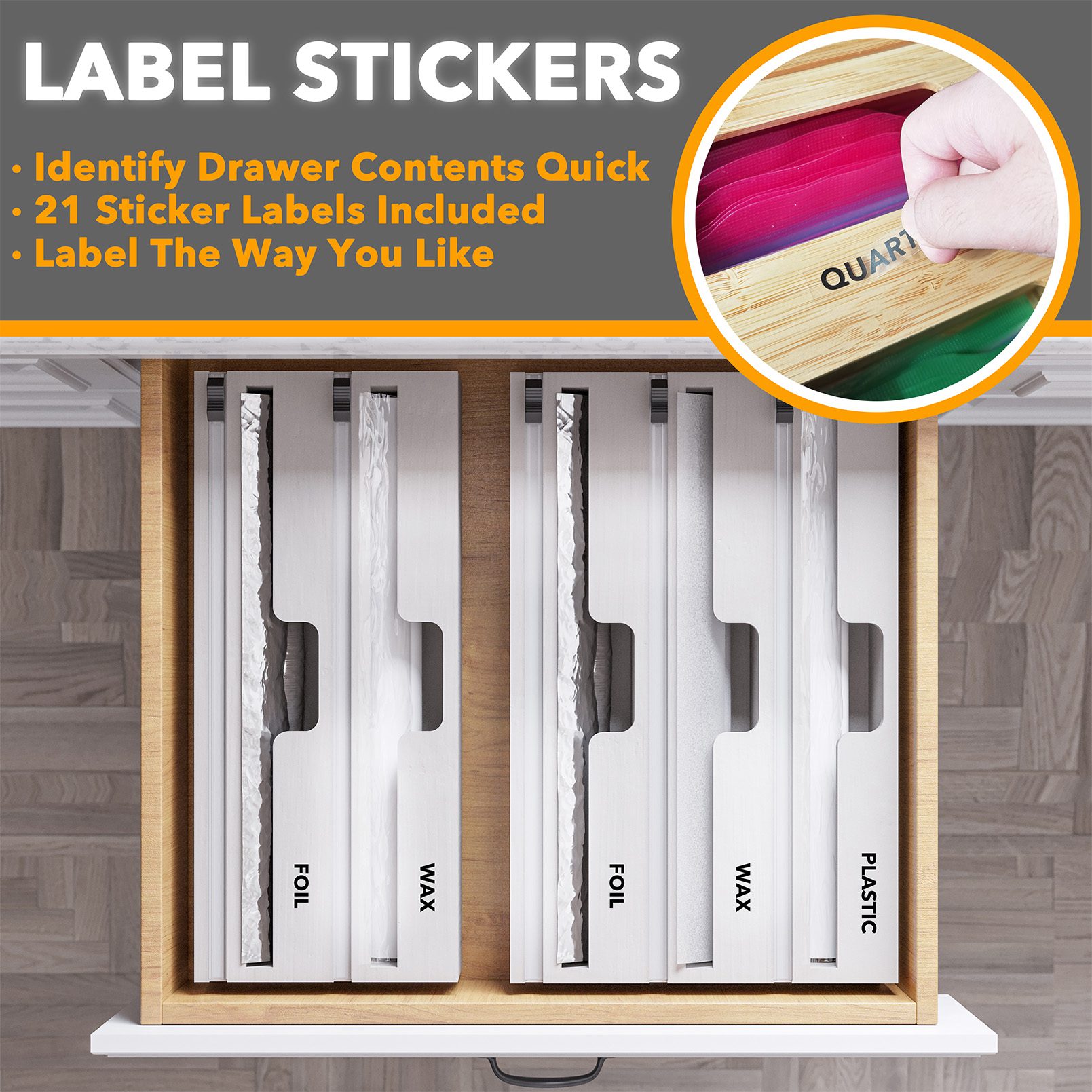 foil and plastic wrap organizer