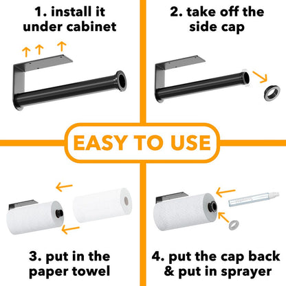 Paper Towel Holder With Spray Bottle