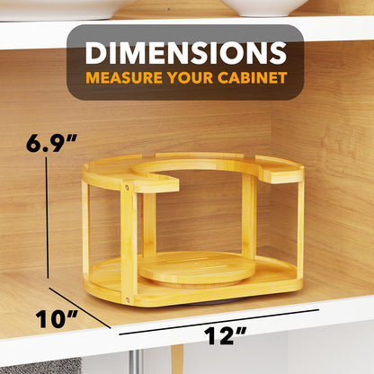 2 tier lazy susan spice rack organizer