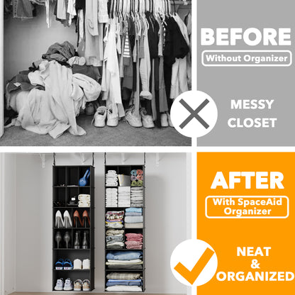 SpaceAid 2 Pack Hanging Closet Organizer