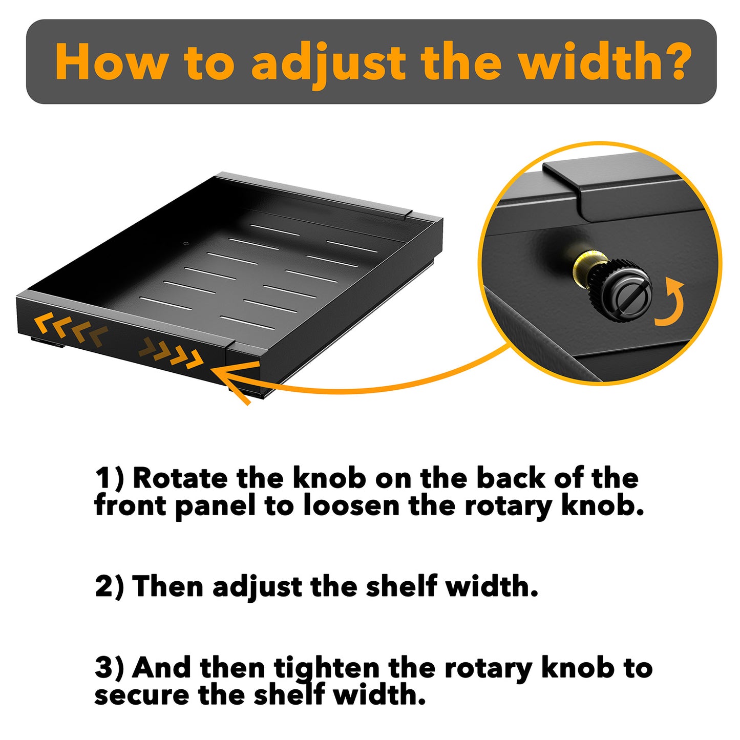 SpaceAid Adjustable No-Drill Adhesive  Pull-Out Cabinet Drawer for Kitchen Black, 17" Deep