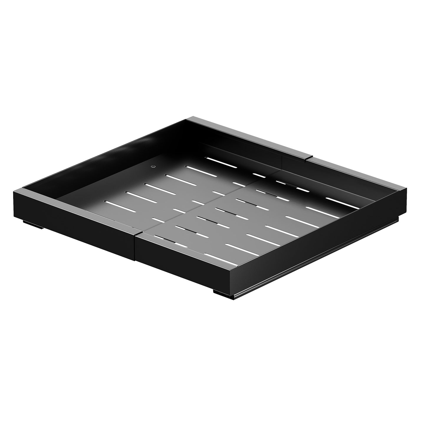 SpaceAid Adjustable No-Drill Adhesive  Pull-Out Cabinet Drawer for Kitchen Black, 17" Deep