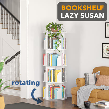 4 Tier Rotating Bookshelf 