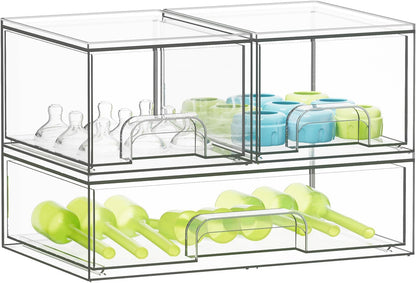 SpaceAid Baby Bottle Storage Organizer for Countertop, 5 Pack, 2S2M1L, 15.4" H