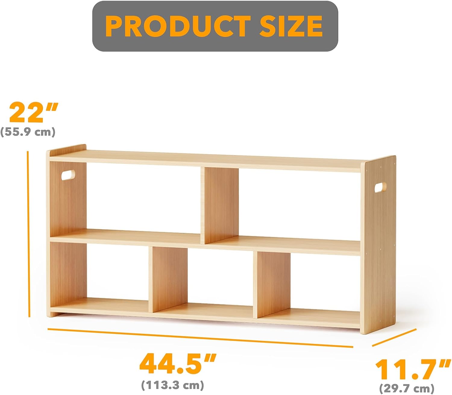 SpaceAid Kids Bookshelf with 5 Compartments