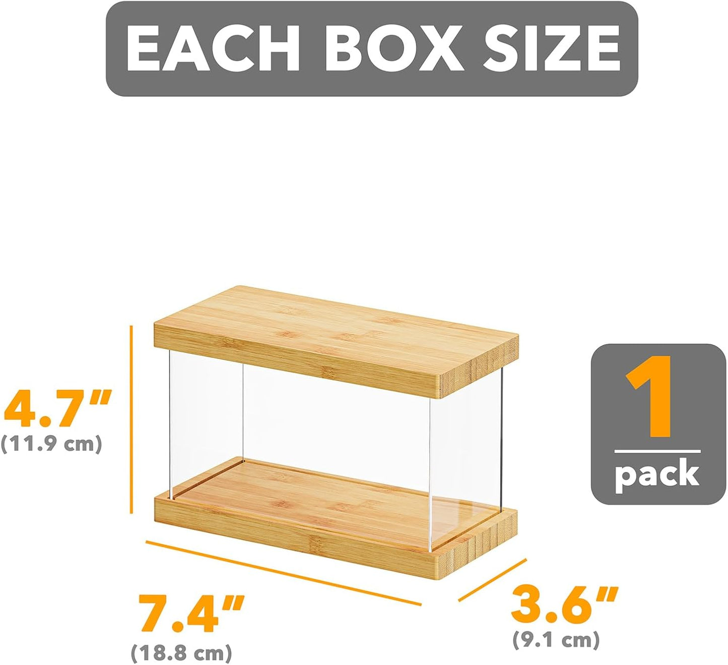SpaceAid Bamboo Food Storage Containers with Airtight Lids