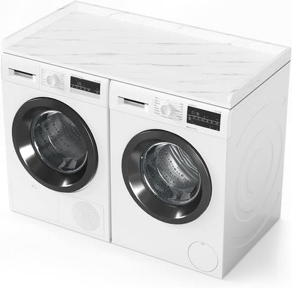 SpaceAid Washer Dryer Countertop, Laundry Wood Shelf Topper with Edge, 54"