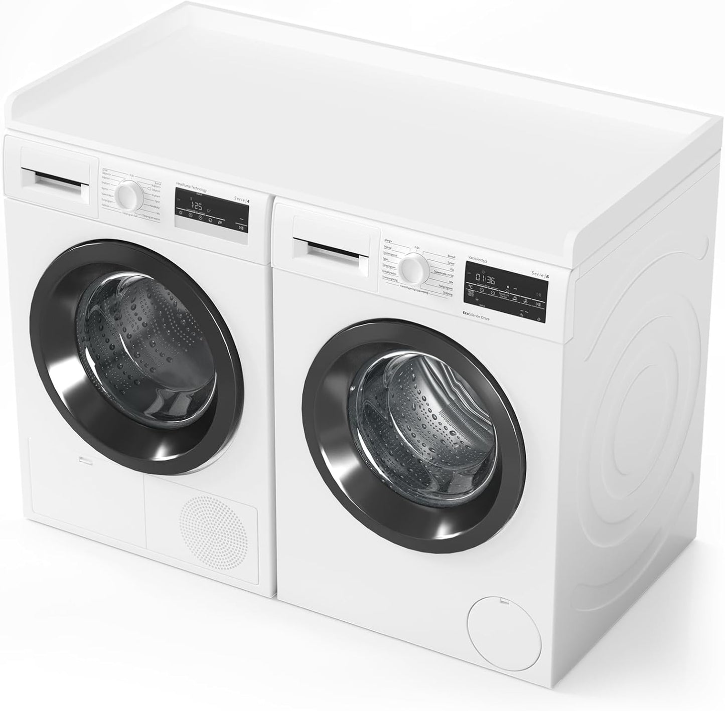 SpaceAid Washer Dryer Countertop, Laundry Wood Shelf Topper with Edge, 54"