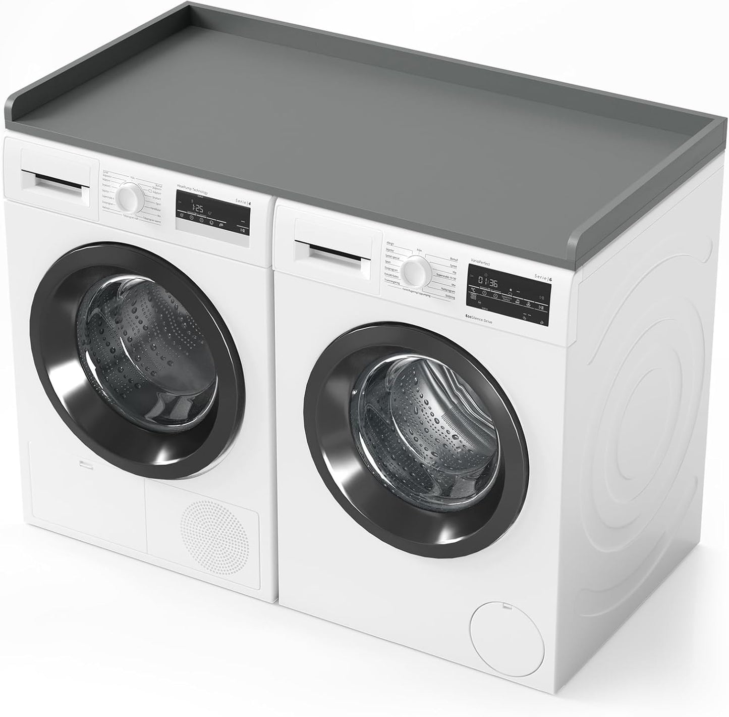 SpaceAid Washer Dryer Countertop, Laundry Wood Shelf Topper with Edge, 54"