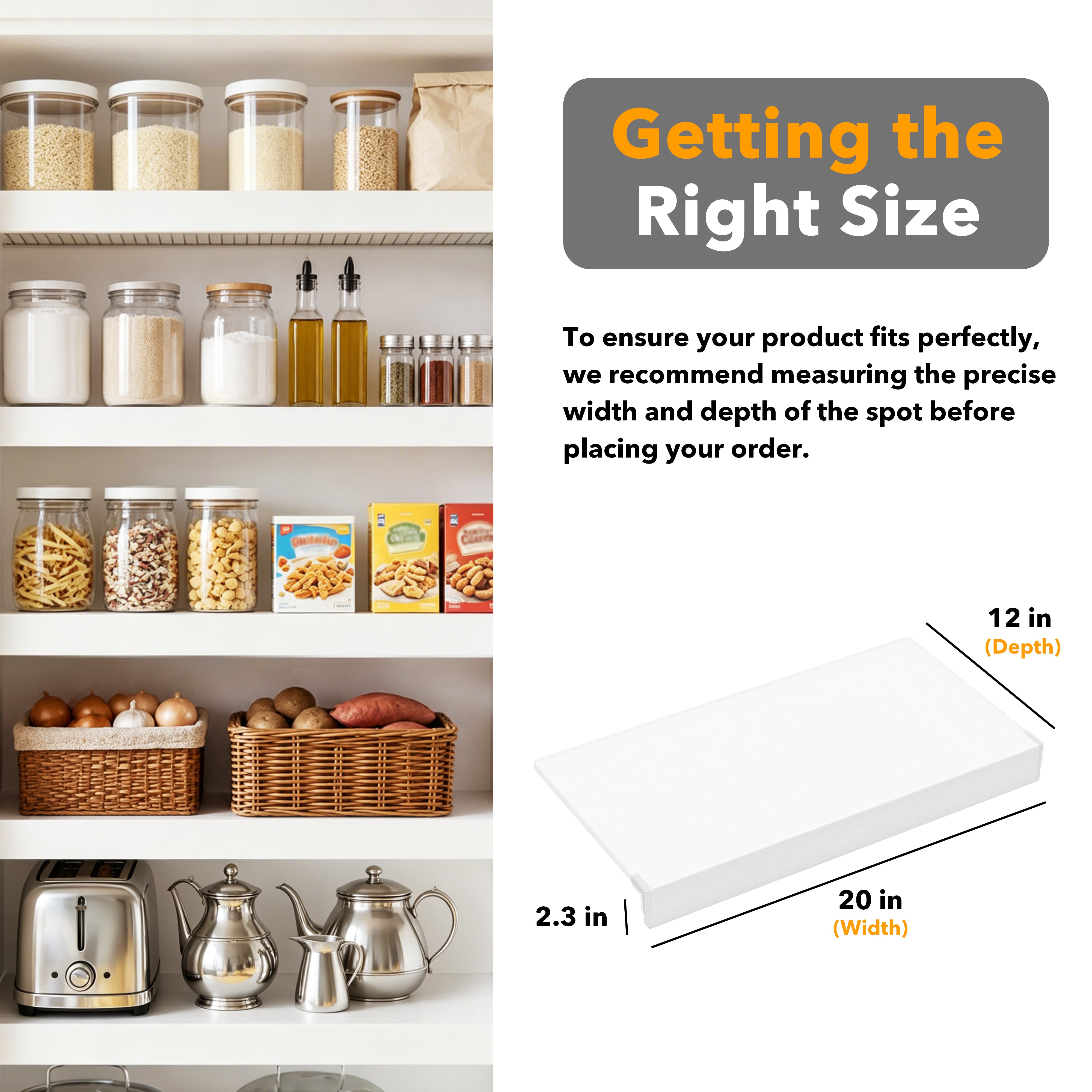 SpaceAid Wire Shelf Covers, PVC Wire Rack Cover for Pantry and Closet Shelving, Durable Shelves Liner for Kitchen Pantry Rack, White