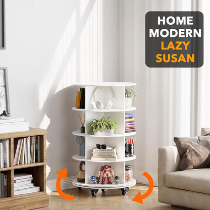 4-Tier Rotating Shoe Rack with Wheels