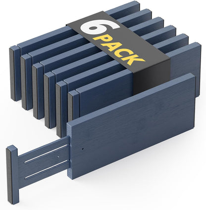 6 Pack 4.65“ High Drawer Organizer Navy Blue