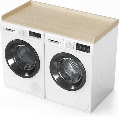 SpaceAid Washer Dryer Countertop, Laundry Wood Shelf Topper with Edge, 54"