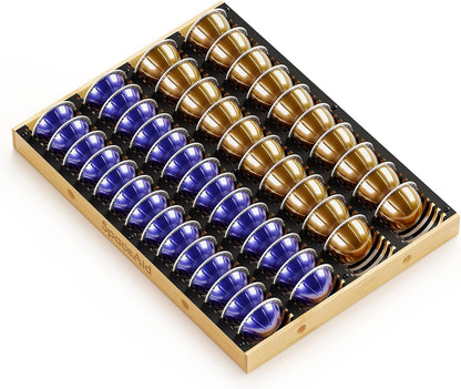 SpaceAid Bamboo Coffee Pod Holder for Nespresso Vertuo Capsule