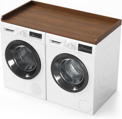 SpaceAid Washer Dryer Countertop, Laundry Wood Shelf Topper with Edge, 54"