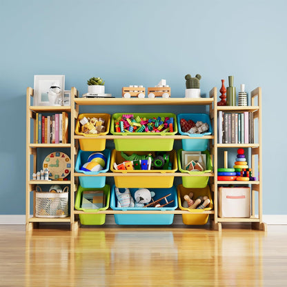 Large Toy Storage Organizer 9 Shelves 9 Bins