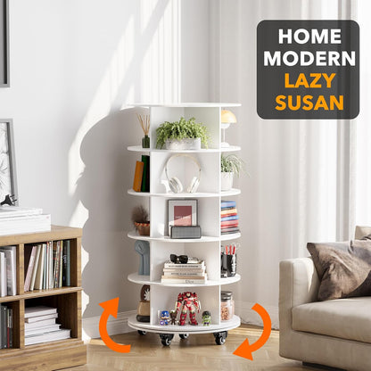 5-Tier Rotating Shoe Rack with Wheels