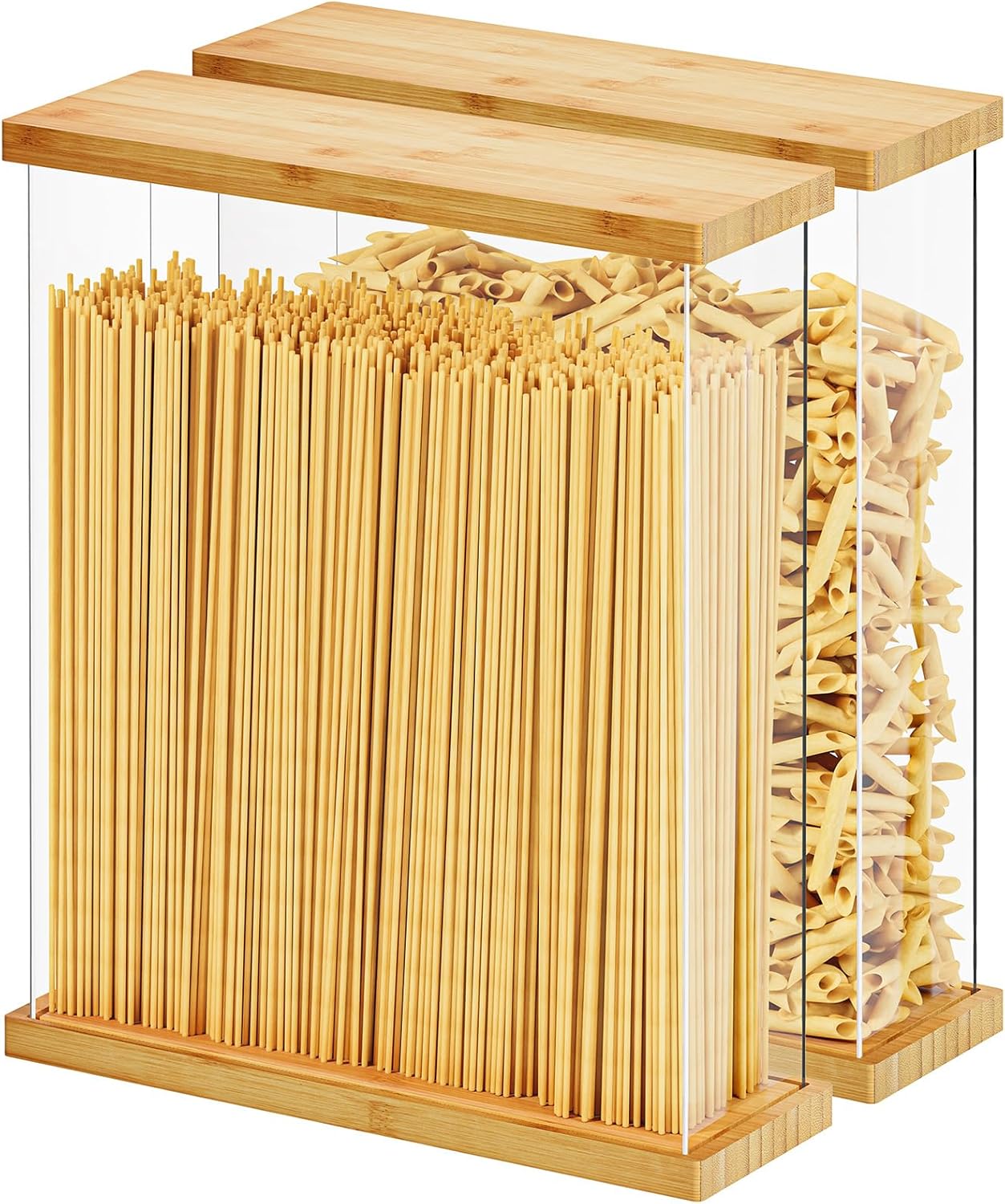 SpaceAid Bamboo Food Storage Containers with Airtight Lids