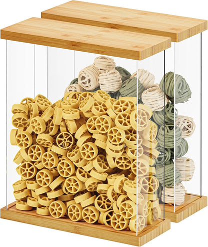 SpaceAid Bamboo Food Storage Containers with Airtight Lids
