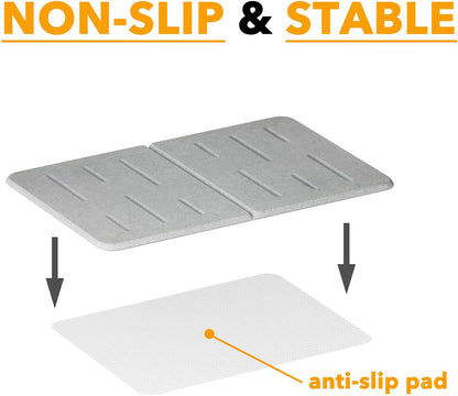 gray stone bath mat