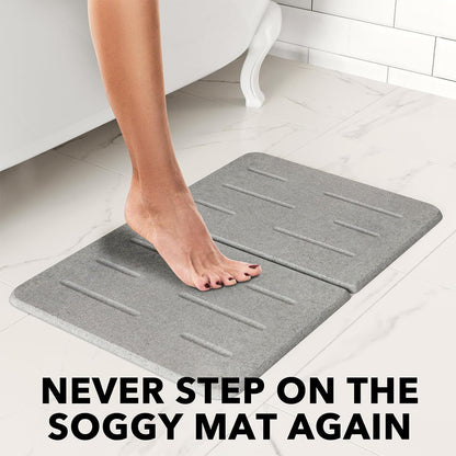 gray stone bath mat