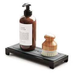 SpaceAid DryingNeat Bathroom & Kitchen Sink Caddy Organizer, Black