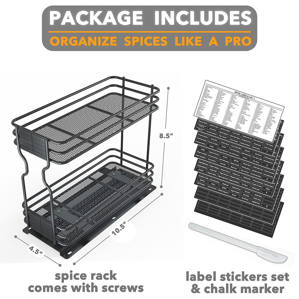 cabinet spice rack