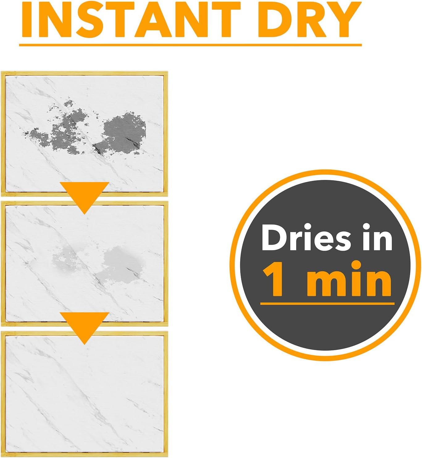 stone dish drying mat